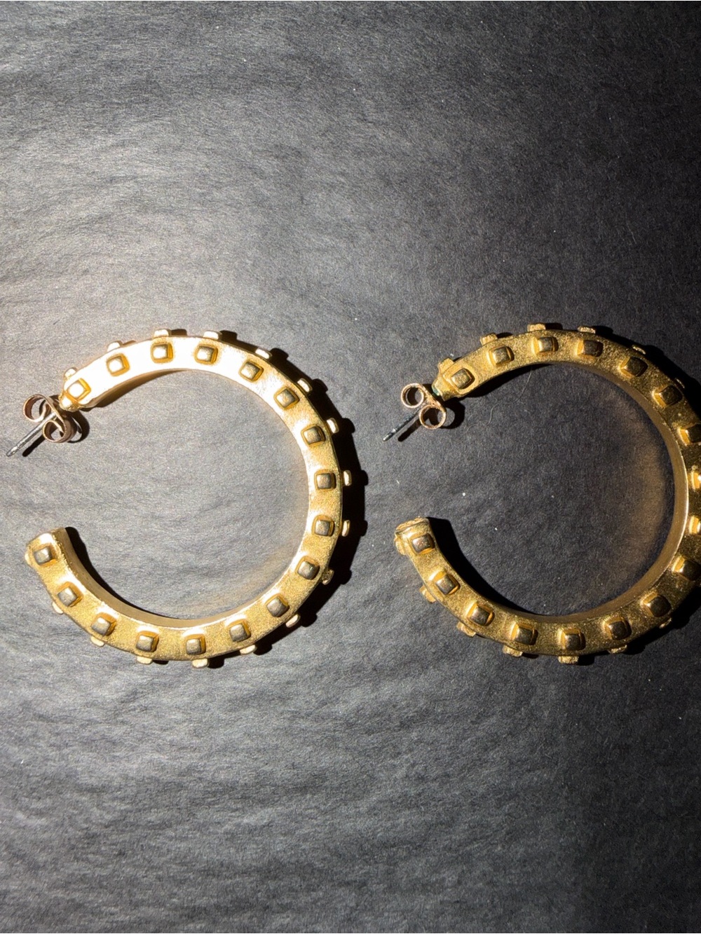 Robert Lee Morris Gold Studded Hoop Earrings